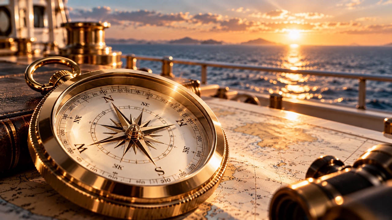 Luxury compass and maritime detail